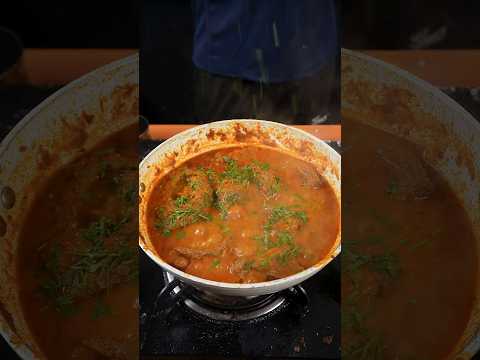 🔥 ASMR Fish Curry Masala | Spicy & Rich Gravy | Satisfying Cooking Sounds #shorts #asmr