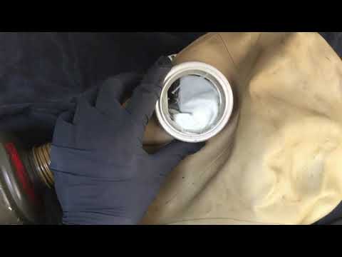 GAS  MASKS 🖤  CLEANING . WEARING LATEX GLOVES  [[ASMR]]