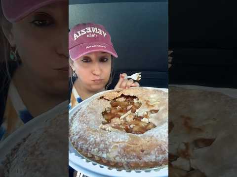 In car dining w/ apple pie  #mukbang #eatingsounds #pie #shorts