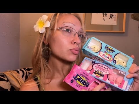 ASMR eating peeps (up close, eating sounds/mouth sounds)