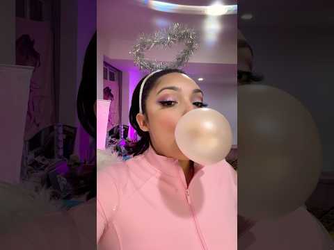 BUBBLE ASMR | blowing bubble yum chewing popping sounds #asmr #bubblegum