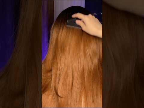 ASMR Red Hair Brushing 🧡 Relaxing Comb for 😴 #brushing #asmrhairplay #relax