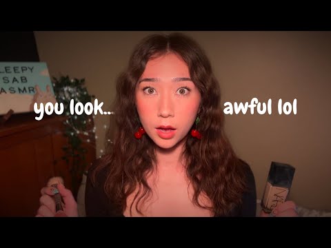 ASMR bullying you while I do your makeup 😳