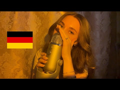 ASMR in German 🇩🇪 (close up trigger words + heavy breathing)