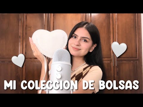 ASMR | mostrándoles mi colección de bolsas 👜🤍 *tapping y scratching* #asmr #asmrespañol