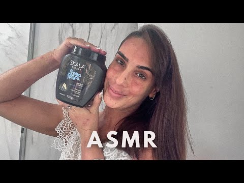 ASMR | FAZENDO CO-WASH PELA PRIMEIRA VEZ (primeiras impressões)