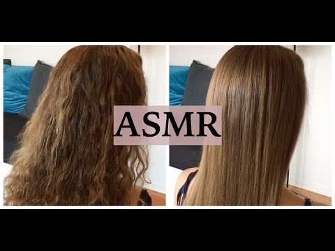 ASMR Relaxing Hair Brushing & Straightening 💆🏽‍♀️ (Slow Hair Brushing Sounds, Spraying, Tapping)