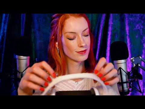 Deep Ear ASMR - Headphone Touching ✨Gentle Whispers