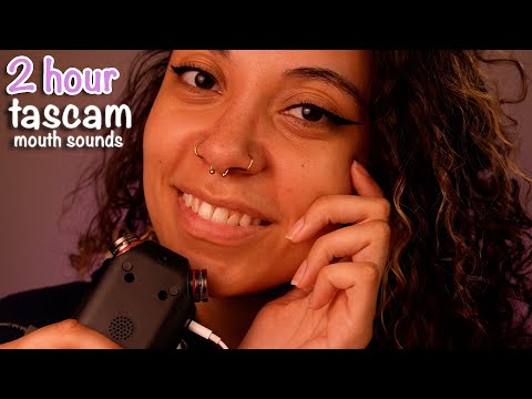 *2 HOUR* Tascam Wet Mouth Sounds (intense) ~ ASMR #sleepaid