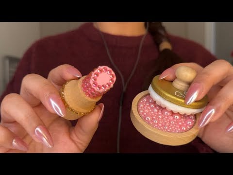 [ASMR] Wooden Bedazzled Makeup Application 💄✨