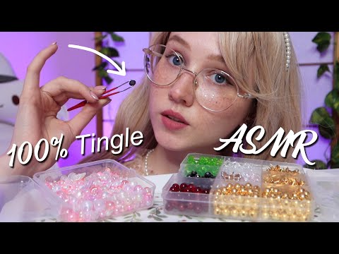 ASMR relaxing beads sorting 💎 Satisfying Beads with Relaxing sounds