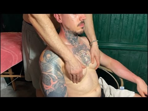 Hands All Over His Ripped Chest 👀💥 Deep ASMR Massage You Can Feel