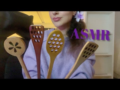 ASMR| MOUTH SOUNDS with 4 diff Honey Spoons 🍯(No Talking) 