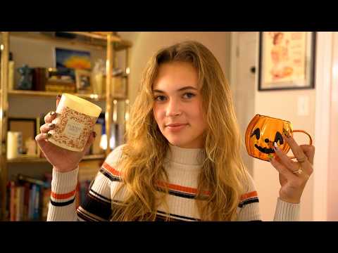 ASMR | Soft Whispering & Halloween Themed Triggers 🎃 🔮 tapping, rain, nails, glass, fabric sounds