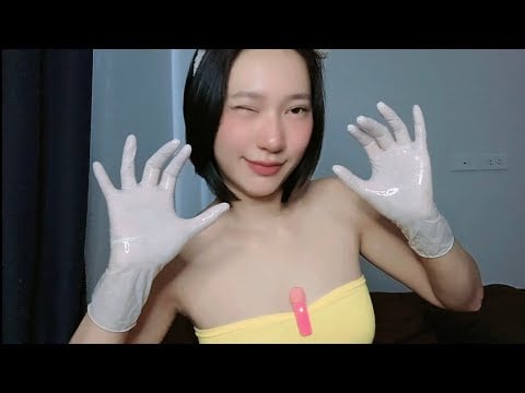 ASMR Latex Gloves Extra Lotion 🧴🧤 Handmovement Girl No Talking - RAINIE ASMR