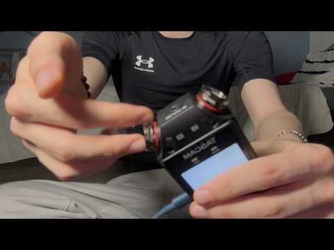 ASMR TASCAM Tingles / mouth sounds, mic biting, soft whispering, mic touching