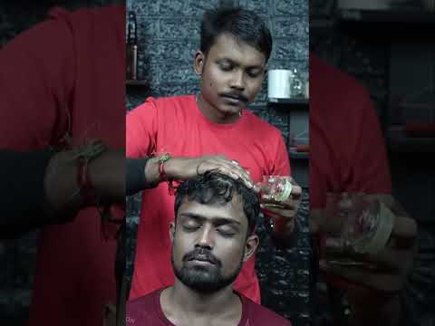 Satisfying Heavy Oil ASMR Scratching Head Massage And Neck Cracking #shorts