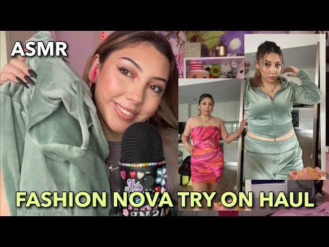 ASMR FashionNova TRY ON HAUL 💗 ~fabric scratching + rambles~ | Whispered  + NOT SPONSORED