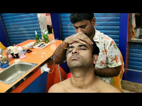 Indian basic Head and body massage with neck cracking ASMR