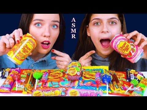 ASMR MOST POPULAR FOOD CHUPA CHUPS (CANDY POP, GUMMY STICKS, CHOCOLATE BALLS, DRINKS) 먹방