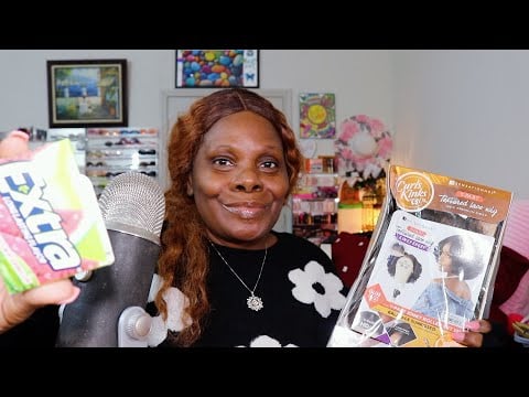 Wig With Kinky Baby Hair ASMR Chewing Gum