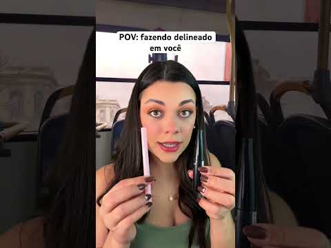POV: fazendo delineado em você #asmr #asmrsounds #asmrbrasil #humor
