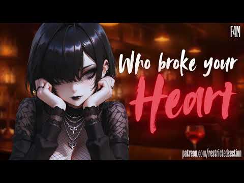 "Cheers Cutie" Goth Bartender Comforts You[F4M][Strangers to Lovers][ASMR Roleplay][Older Woman]
