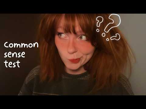 asmr common sense test 🧠❓brain game for relaxation and sleep - part 2!