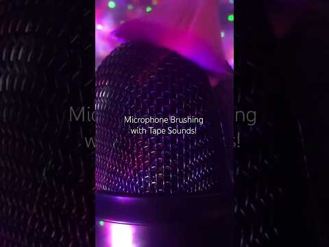 Microphone Brushing with Tape Sounds! #7on1sasmr #asmr #7on1s #brushingasmr