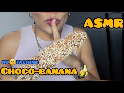 ASMR | COMIENDO PALETA DE CHOCO PLATANO🍌| SIN HABLAR #asmr #notalking