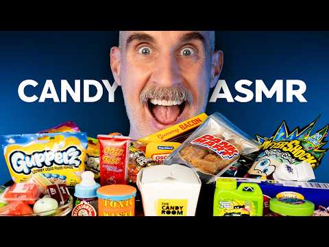 ASMR Tasting Weird & Crazy Candy 🍭 BUBS, AfterShocks, Sour Slime, Toxic Waste