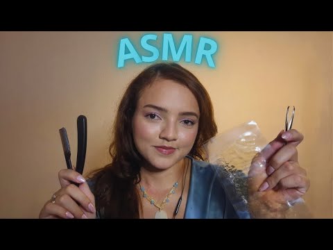 ASMR depilação facial relaxante
