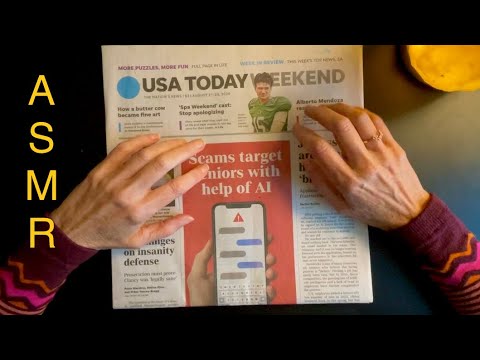 Looking at Today’s Newspaper ASMR 