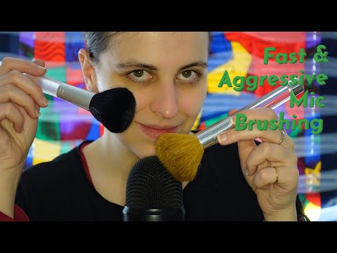 ASMR Fast & Aggressive Mic Brushing - Lots of Brushing Styles & Lots of Variety! (No Talking)