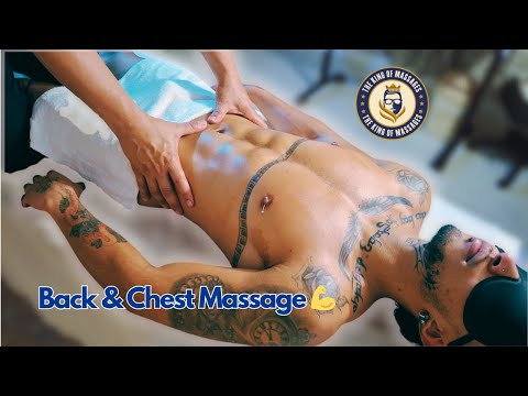 Masaje espalda, pecho y abdomen. Para tener una relajación profunda. #asmrmassage #massagetherapy 