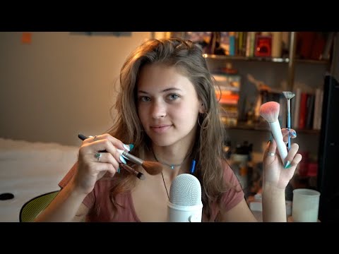 ASMR | Mic Brushing & 18 Random Facts (up close whispering)