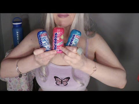 ASMR Trying Mentos Gum For the First Time | Gum Chewing | Whispered