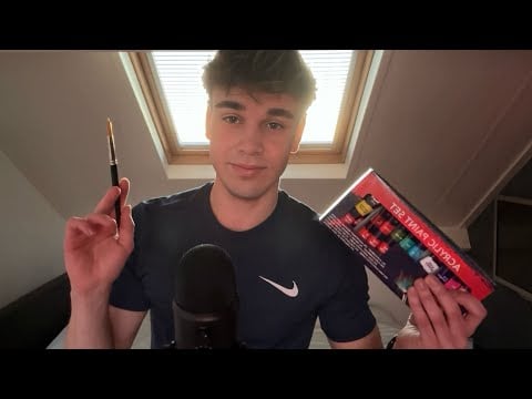 ASMR Painting You As the Sun Sets🌞 (personal attention, brushing)