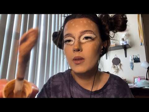 ASMR Doing your makeup for a Halloween party