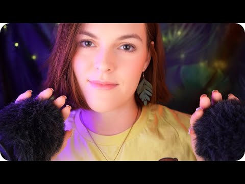 ASMR Forest Bathing Meditation for Deep Relaxation (Rainy, Hand Movements, Fluffy Mics) ☔️🌲