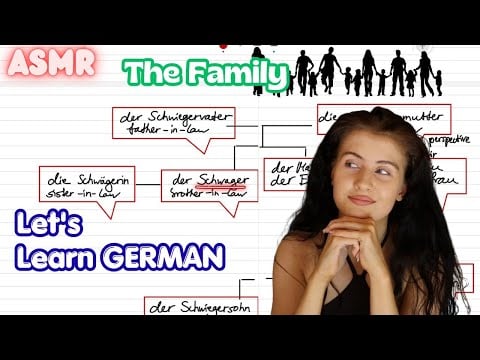 ASMR let's learn some GERMAN Vocabulary to put you to sleep 😴💤 the FAMILY TREE 🌲 (soft voice)