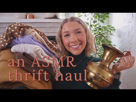 a whispered winter thrift haul ASMR