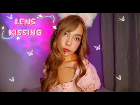 ASMR NAMORADA CARINHOSA TE DANDO BEIJINHOS, LENS KISSING, KISSING THE LENS #ASMR #LENSKISSING