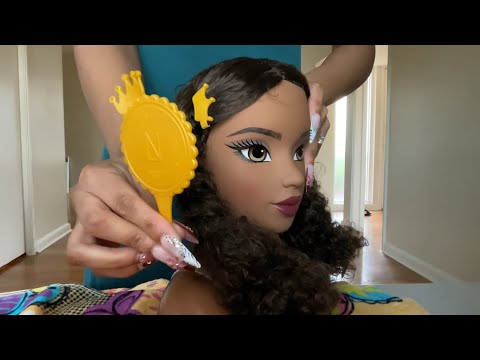 ASMR Styling & Braiding Dayna Doll Hair