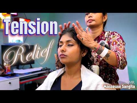 Tension Relief ASMR Head Massage for Ultimate Deep Sleep || Soothing Neck Back & Palm Massage #asmr