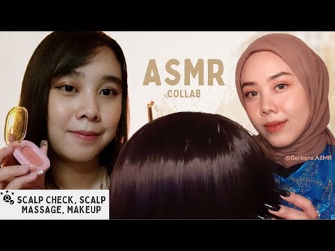 ASMR Haircare and Gives you Makeover for Friends Party ft @gerberaasmr  💕 Hairplay and Makeup ASMR