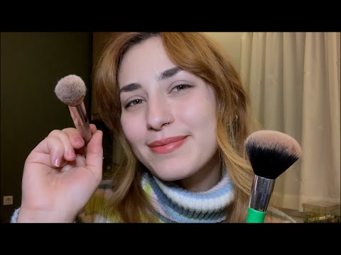 ASMR ~ Brushing your Face to Sleep 😴