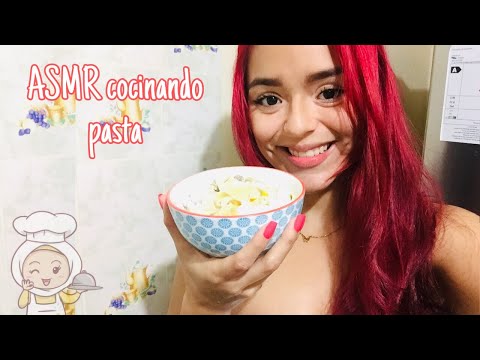 ASMR | Cocinando pasta en salsa blanca 😋🍜