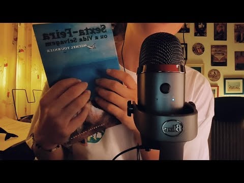 ASMR in Portuguese - Gentle Finger Tapping on BOOKS 