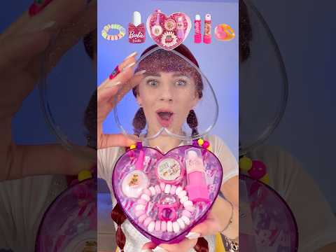 ASMR Barbie Candy Pink Mukbang #shorts